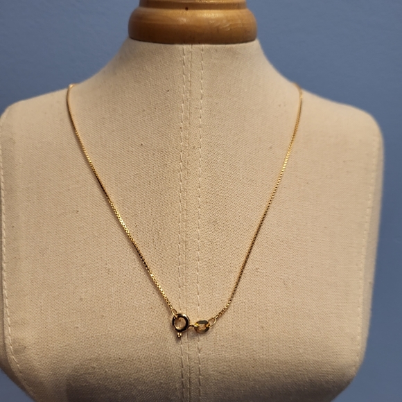 16" 14K Gold Chain Necklace with 14K Gold Abacus Pendant - Picture 5 of 9